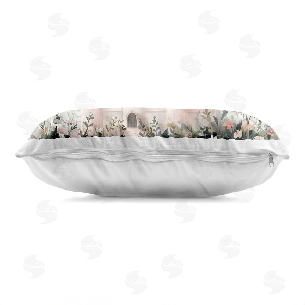 Christine Simpson Art A Castle For Princess Indoor Plush Polyester Lumbar Pillow Zipper Detail