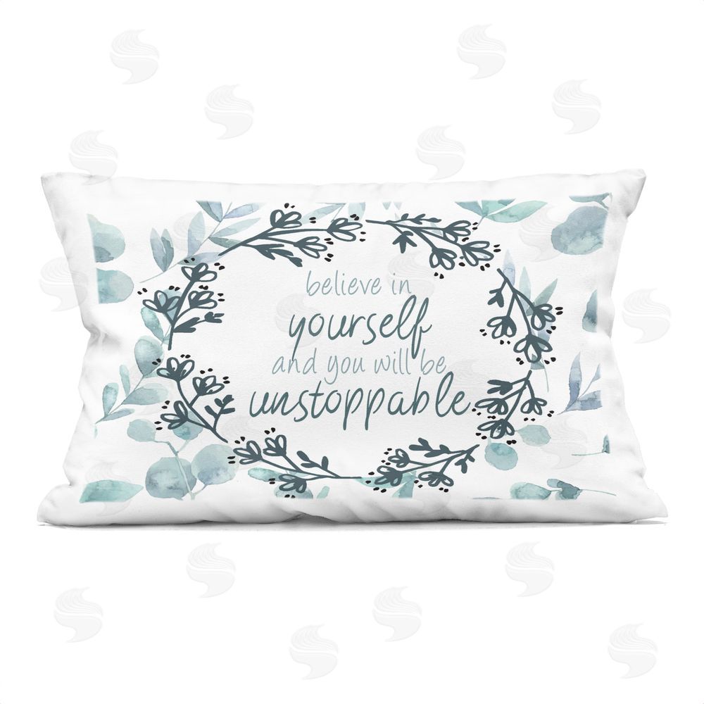 Kim Allen You Will Be Unstoppable Indoor Plush Polyester Lumbar Pillow