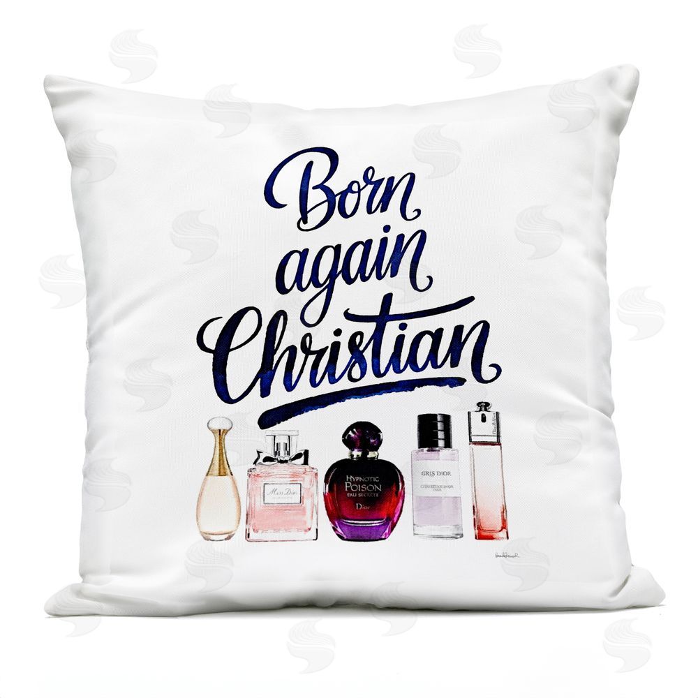 Amanda Greenwood Born Again Christian Fragrances Outdoor Quick-Dry Polyester Square Throw Pillow