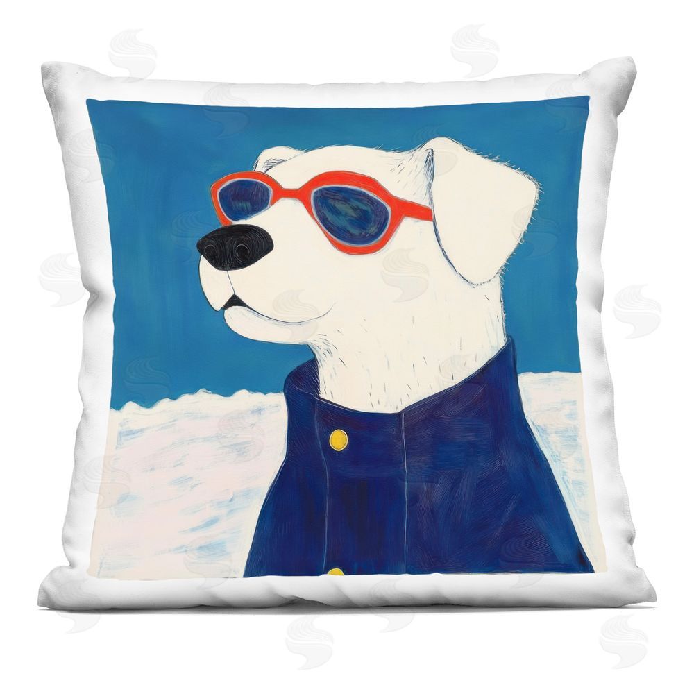 YASHNA Sunglasses Hound In The Sun Indoor Plush Polyester Square Throw Pillow