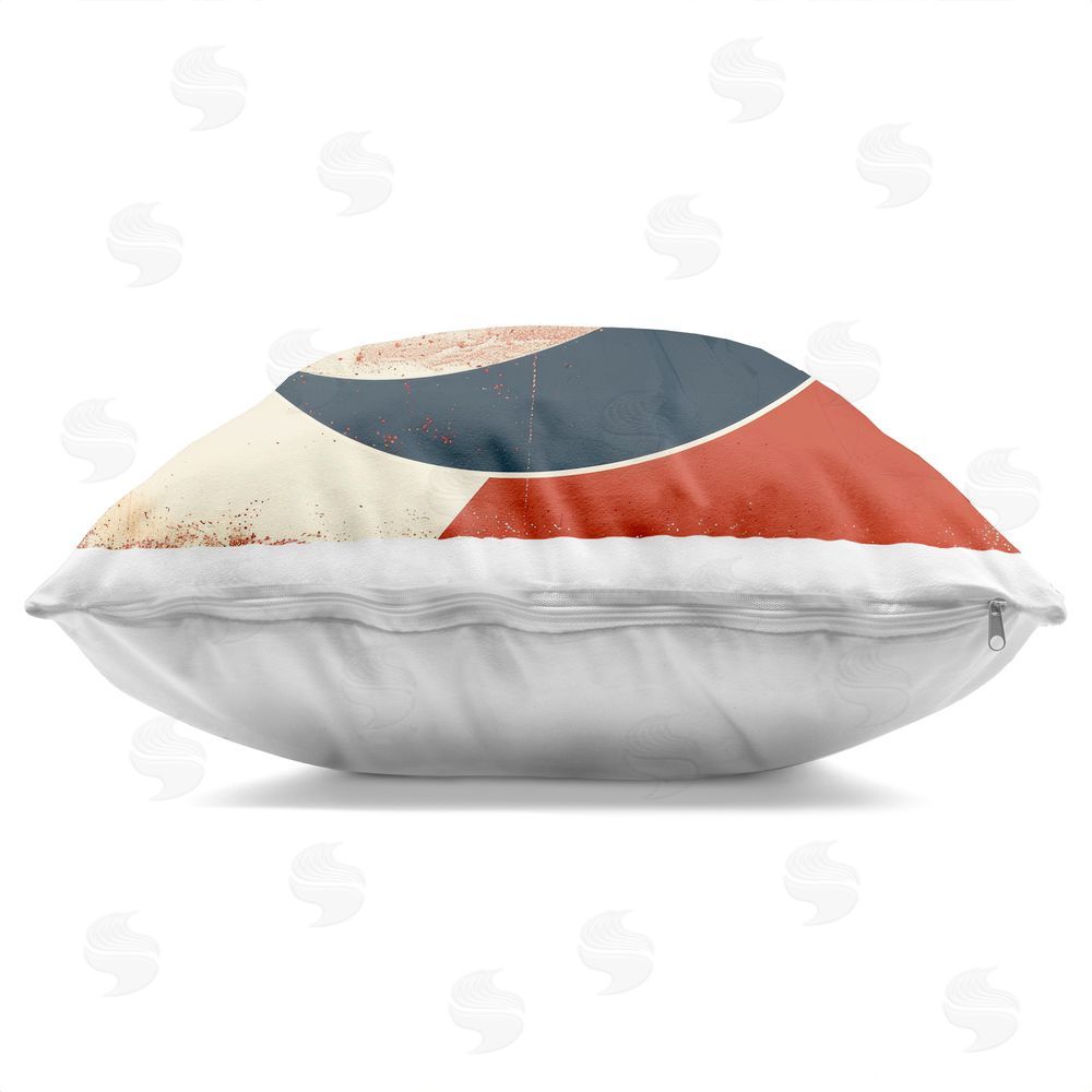Lazar Studio Vintage Baseball Close Up Indoor Plush Polyester Square Throw Pillow Zipper Detail