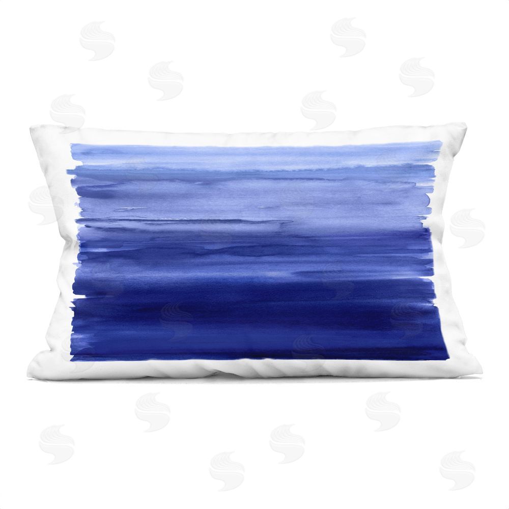 Allie Corbin Oceanic Ombre Blue Indoor Plush Polyester Lumbar Pillow
