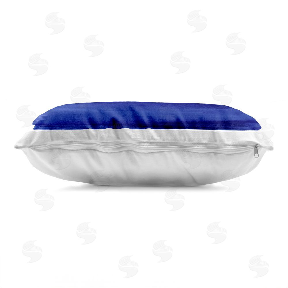 Allie Corbin Oceanic Ombre Blue Indoor Plush Polyester Lumbar Pillow Zipper Detail