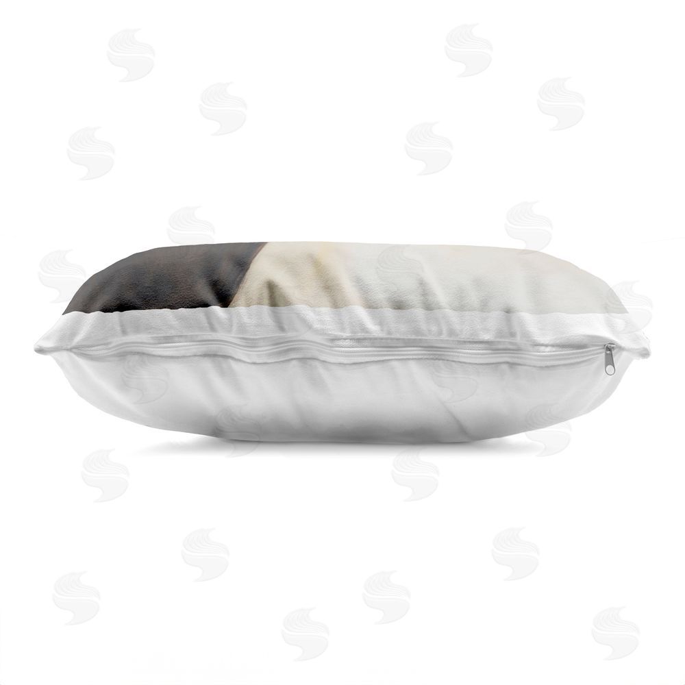 Jadei Graphics The Mare In Profile Indoor Plush Polyester Lumbar Pillow Zipper Detail