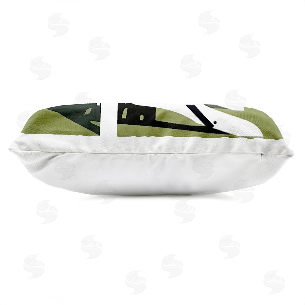 Jadei Graphics Minimal Sunlit Lounge Chair Outdoor Quick-Dry Polyester Lumbar Pillow Zipper Detail