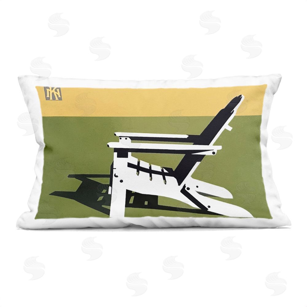 Jadei Graphics Minimal Sunlit Lounge Chair Indoor Plush Polyester Lumbar Pillow