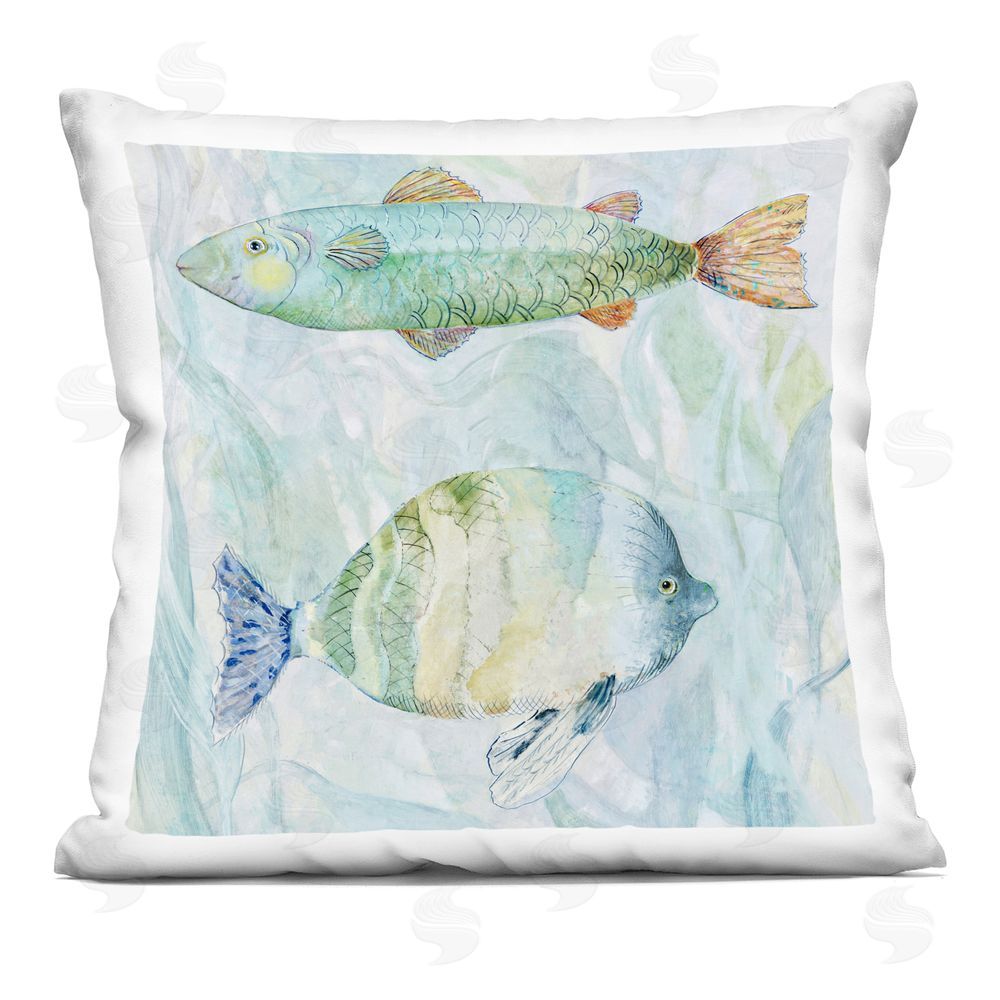 Lorenzo Collective Sweet Fish Duo Indoor Plush Polyester Square Throw Pillow