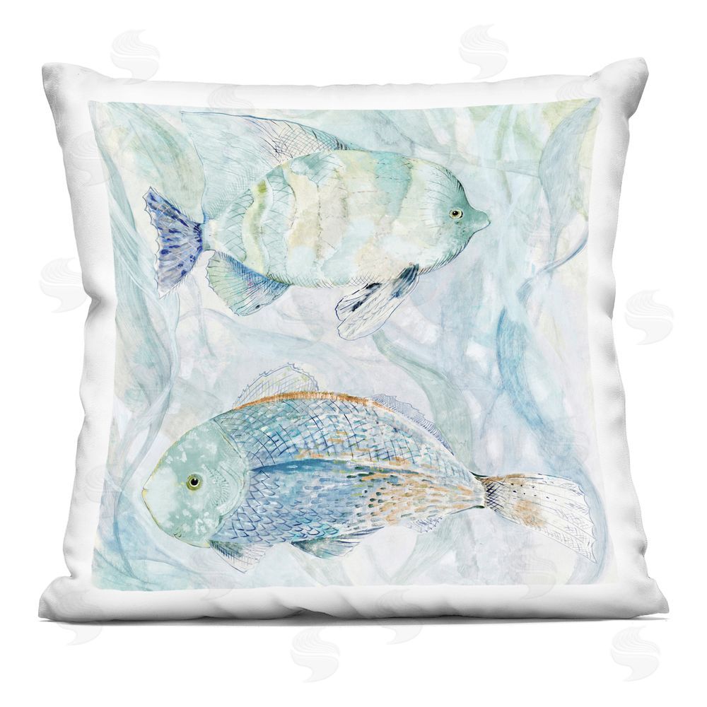 Lorenzo Collective Soft Sweet Fish Pair Indoor Plush Polyester Square Throw Pillow