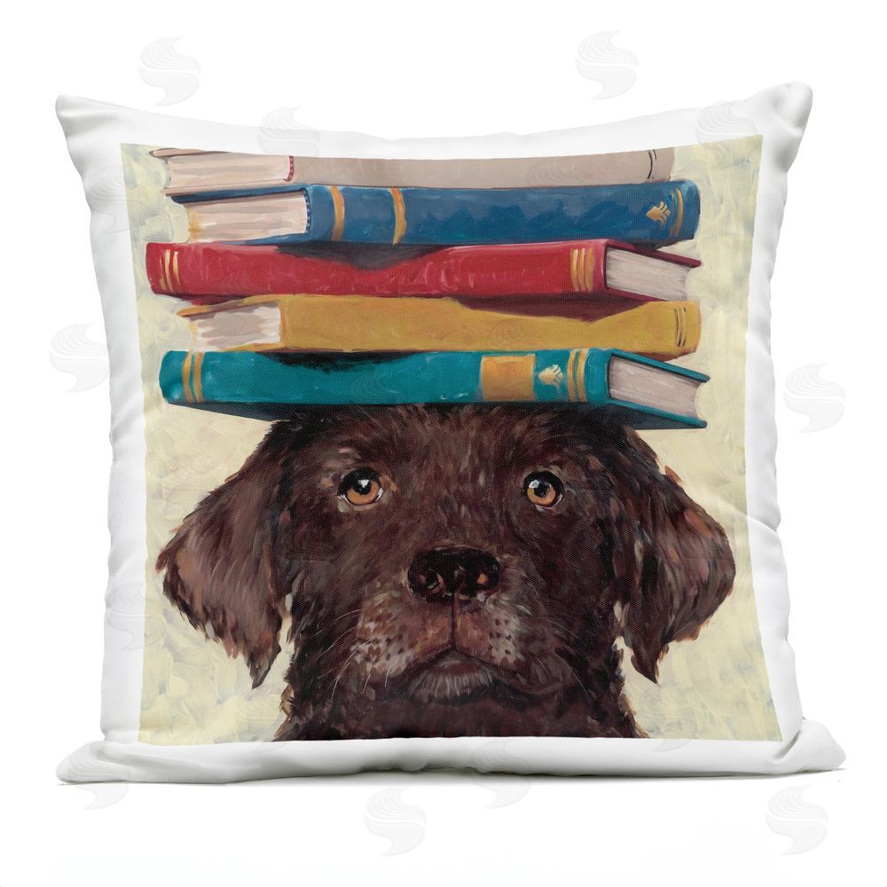 Studio Bautista Studious Abby Dog Outdoor Quick-Dry Polyester Square Throw Pillow