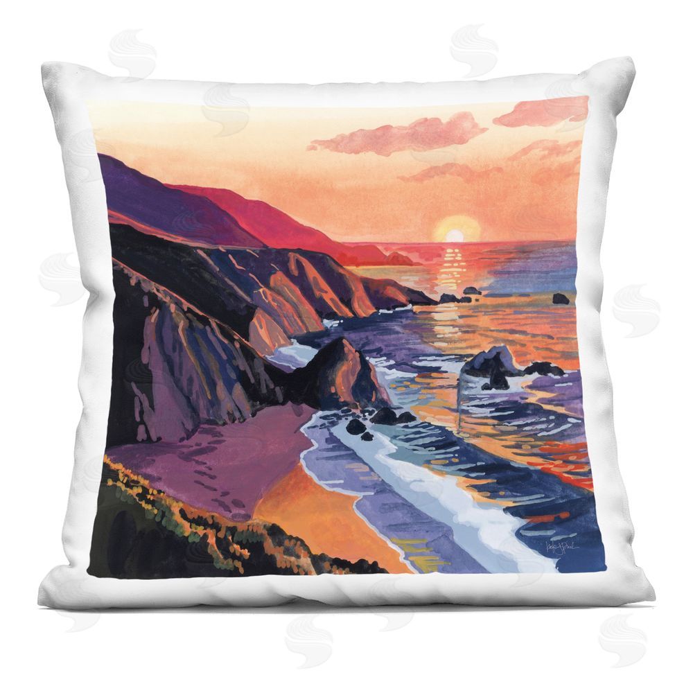 Kate Jarvik Birch Sunset On The Sandy Dune Indoor Plush Polyester Square Throw Pillow