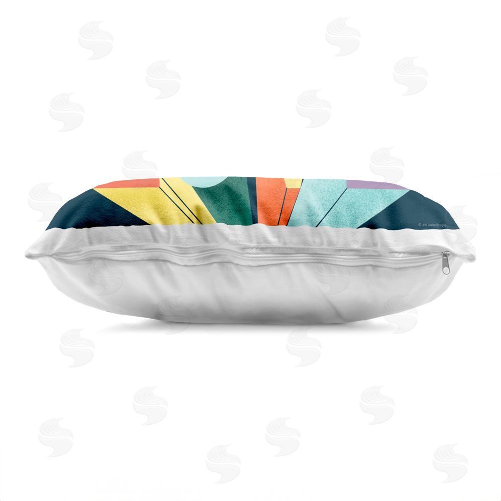 Pam Britton Choose Love Bold & Retro Indoor Plush Polyester Lumbar Pillow Zipper Detail