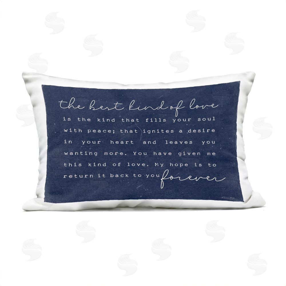 Susan Ball The Best Kind Of Love Heartfelt Words Outdoor Quick-Dry Polyester Lumbar Pillow