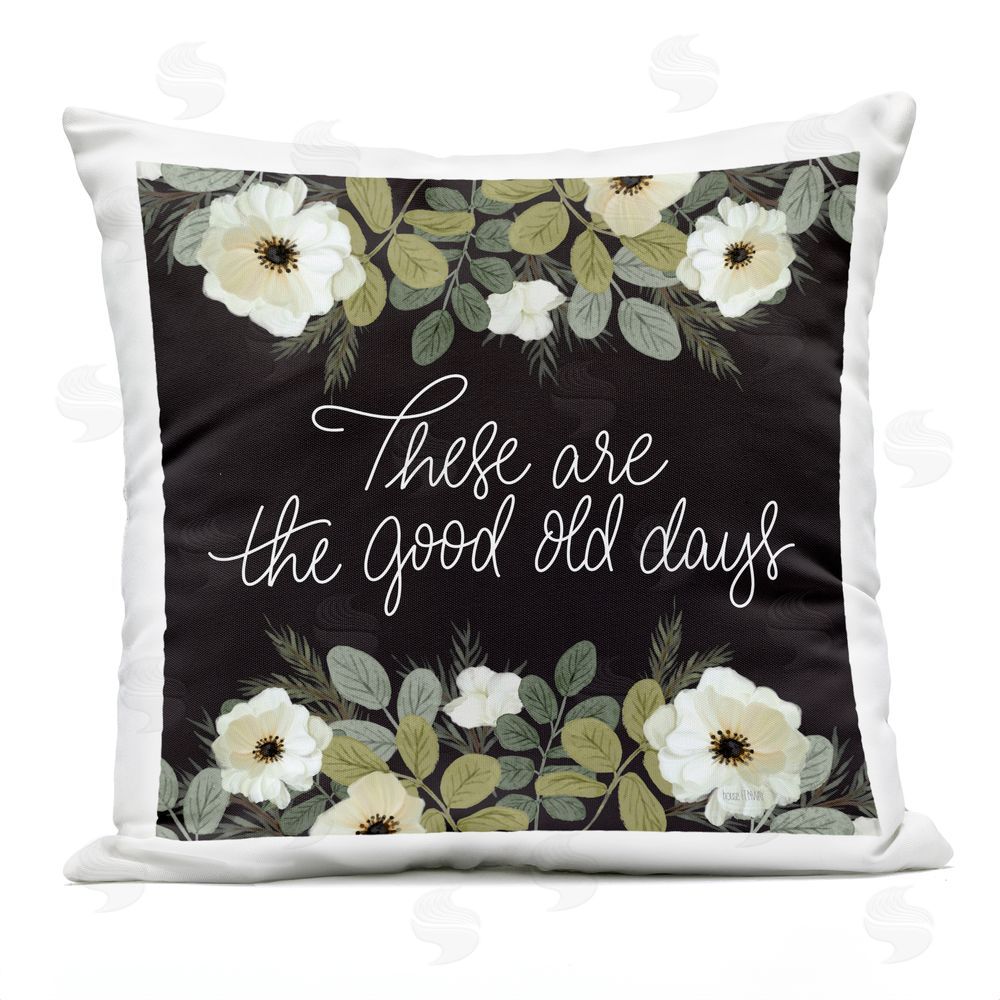 House Fenway Good Old Days with Floral Garden Outdoor Quick-Dry Polyester Square Throw Pillow