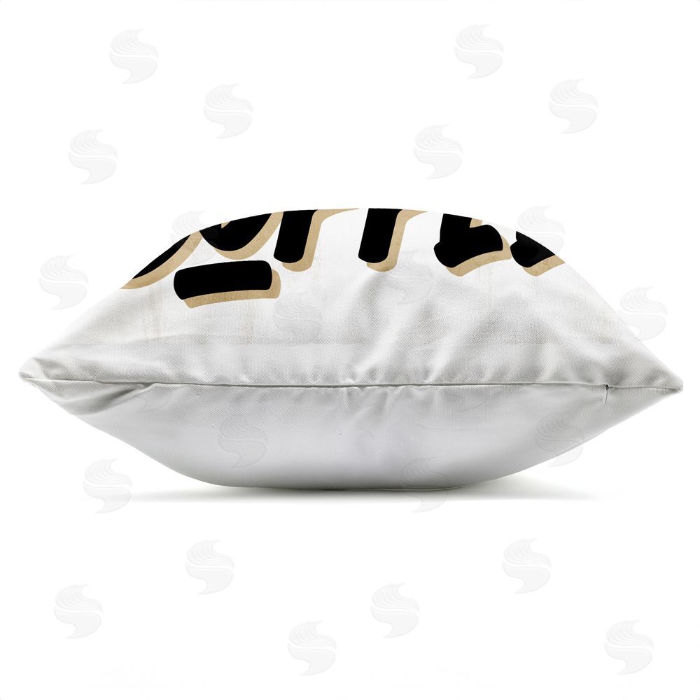 Kim Allen Retro Fresh Hot Coffee Outdoor Quick-Dry Polyester Square Throw Pillow Zipper Detail