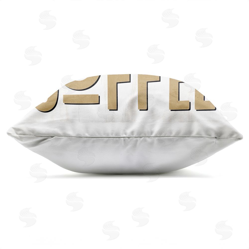 Kim Allen Fresh Hot Coffee Outdoor Quick-Dry Polyester Square Throw Pillow Zipper Detail