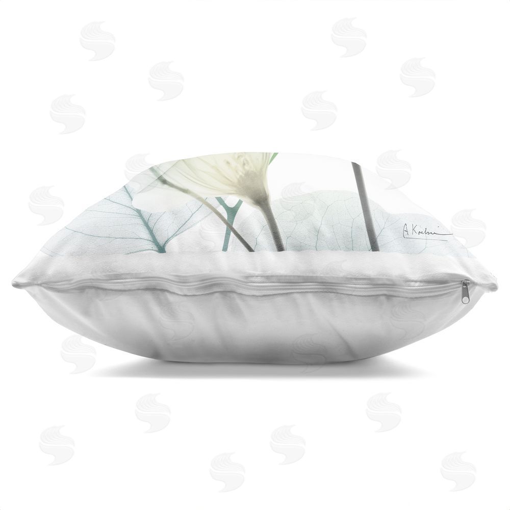 Albert Koetsier Divine Fate Petals Indoor Plush Polyester Square Throw Pillow Zipper Detail