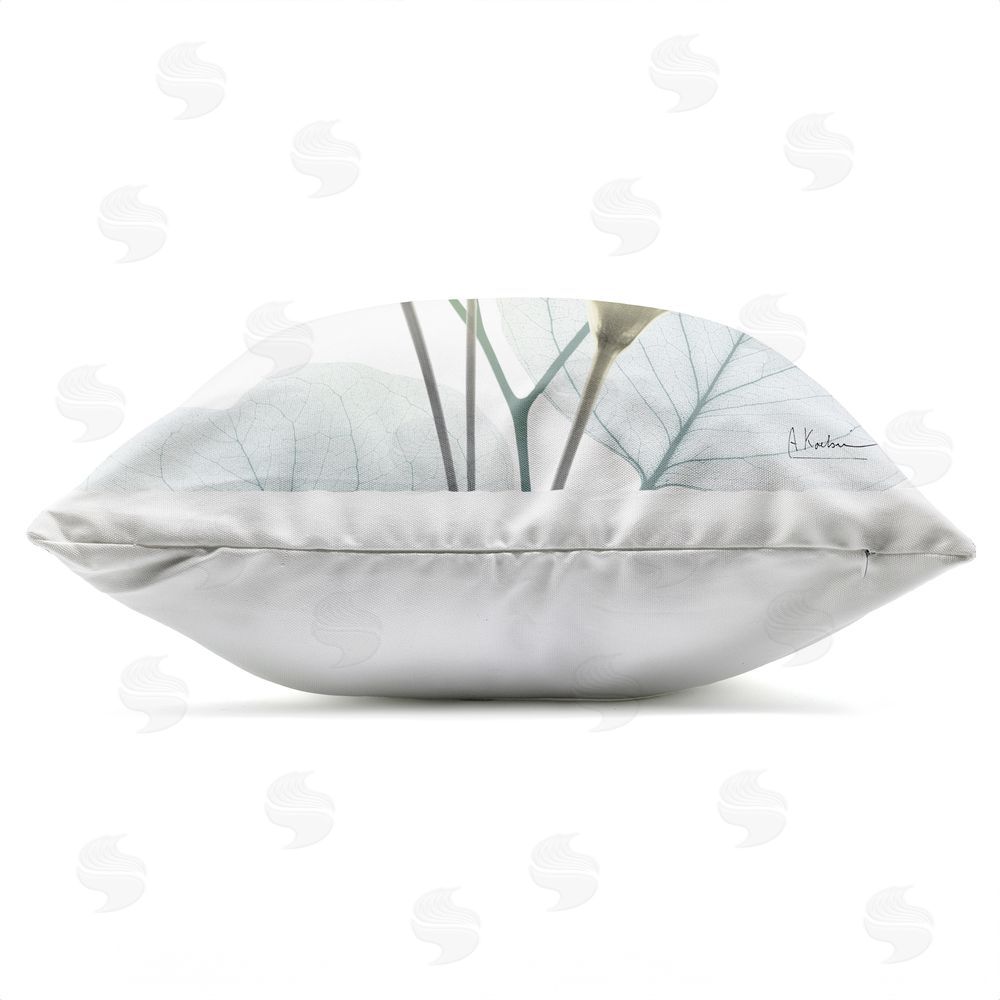 Albert Koetsier Divine Fate Flower Leaves Outdoor Quick-Dry Polyester Square Throw Pillow Zipper Detail