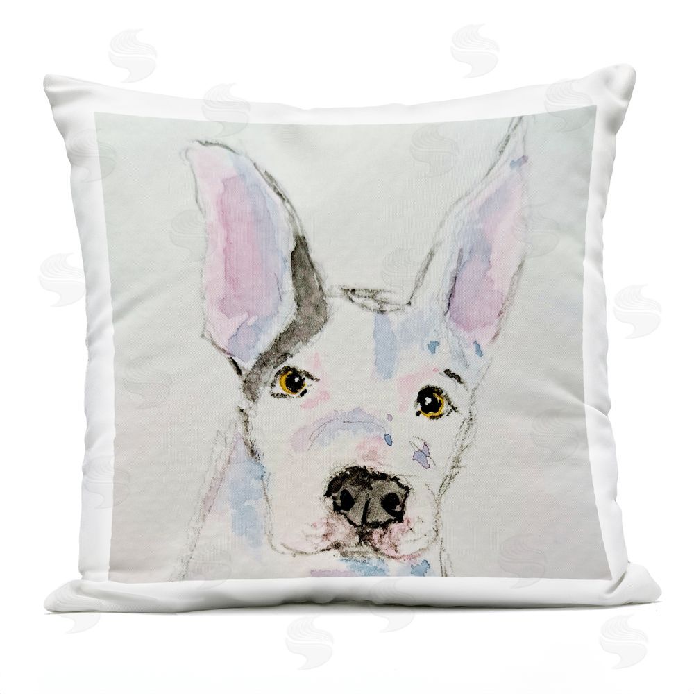 Tatiana Roberts Pit Bull Dog Sketch Outdoor Printed Throw Pillow