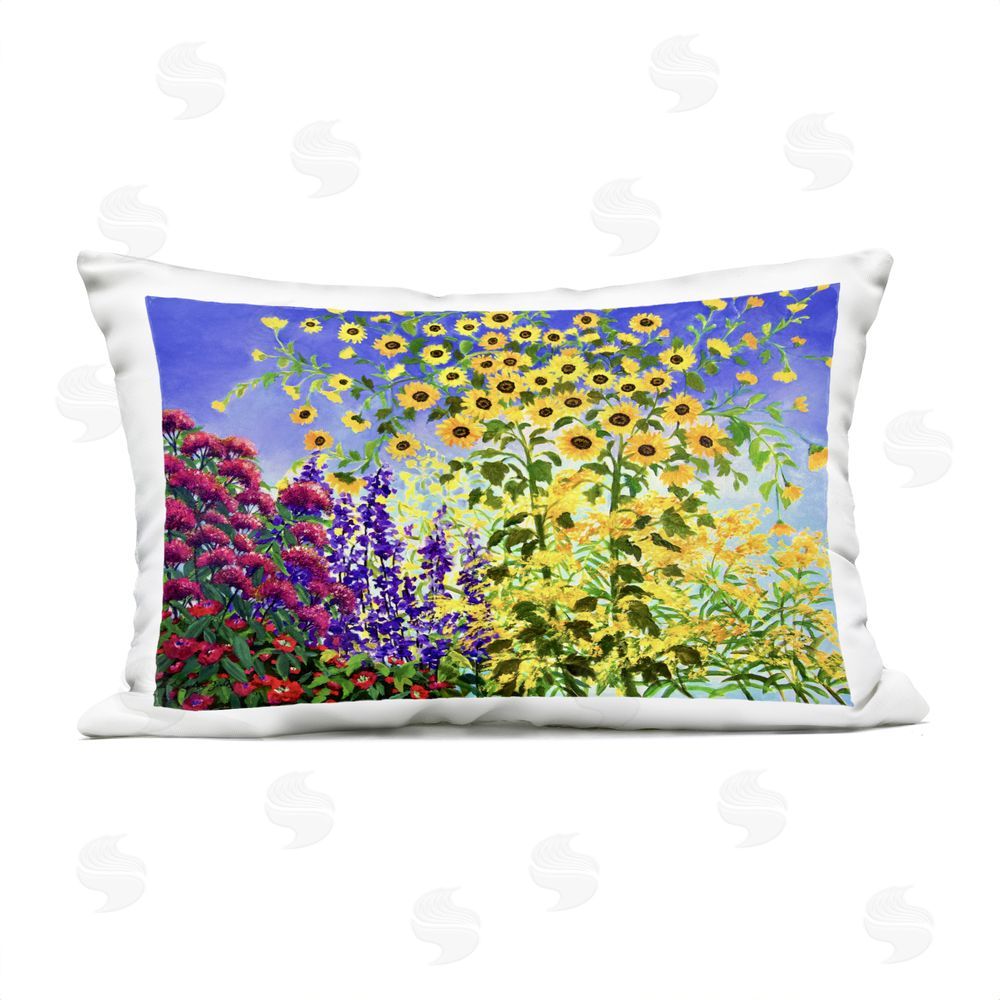 Lee Ann Zirbes Looming Sunflowers Spring Garden Outdoor Printed Throw Pillow
