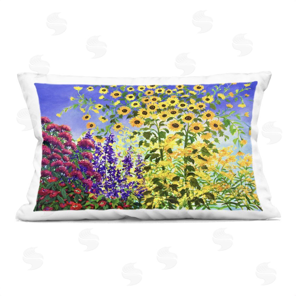 Lee Ann Zirbes Looming Sunflowers Spring Garden Indoor Printed Throw Pillow