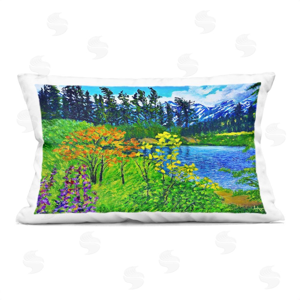 Lee Ann Zirbes Hidden Lake Scenery Indoor Printed Throw Pillow