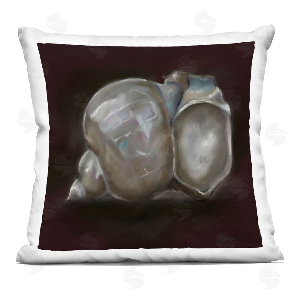 Mary Sparrow Treasure Of Sea Shell Square Printed Throw Pillow