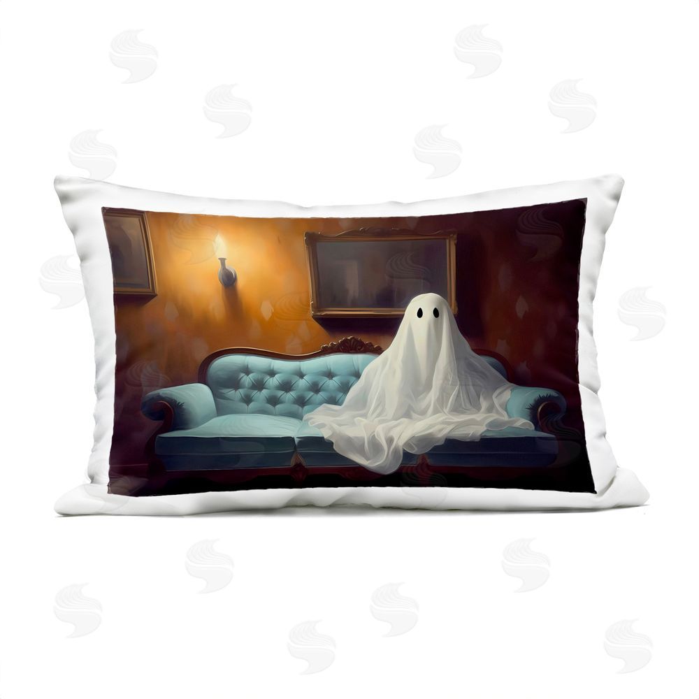 LSR Design Studio Spooky Couch by Candle Light Outdoor Rectugular Printed Throw Pillow
