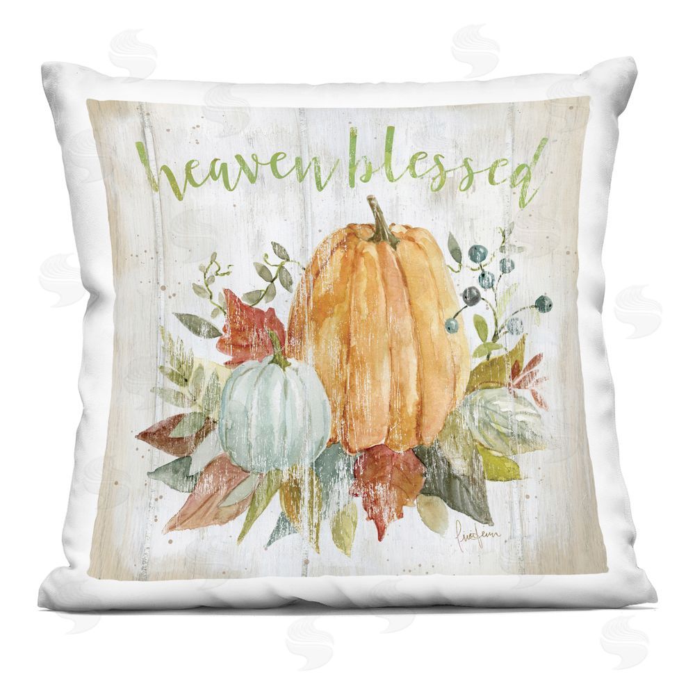 Livi and Finn Heaven Blessed Harvest Square Printed Throw Pillow