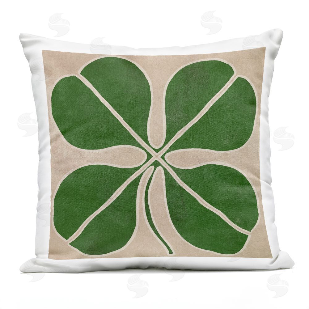 June Erica Vess Four Leaf Symmetry Outdoor Square Printed Throw Pillow