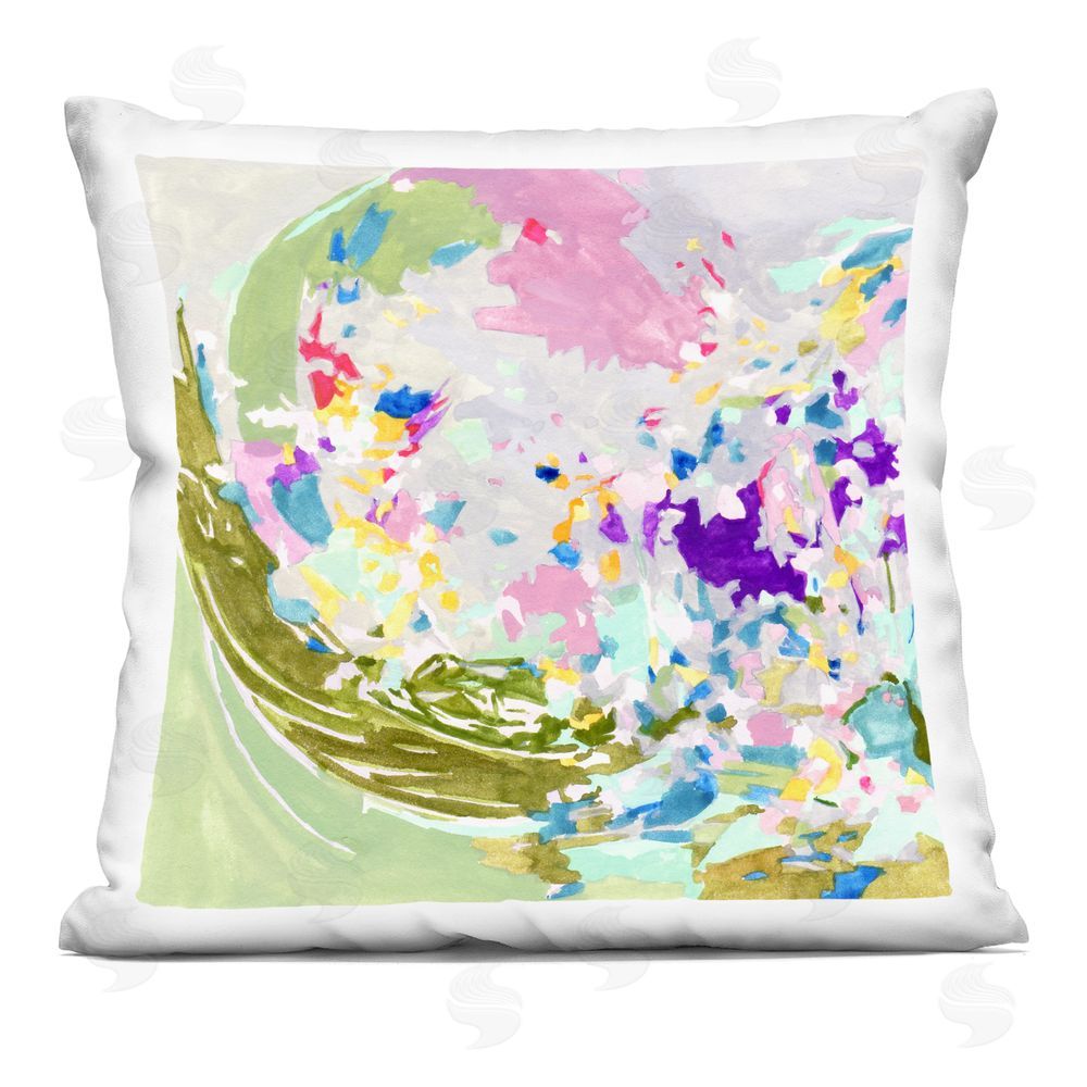 Melissa Wang Dynamic Flowing Color Indoor Plush Polyester Square Throw Pillow