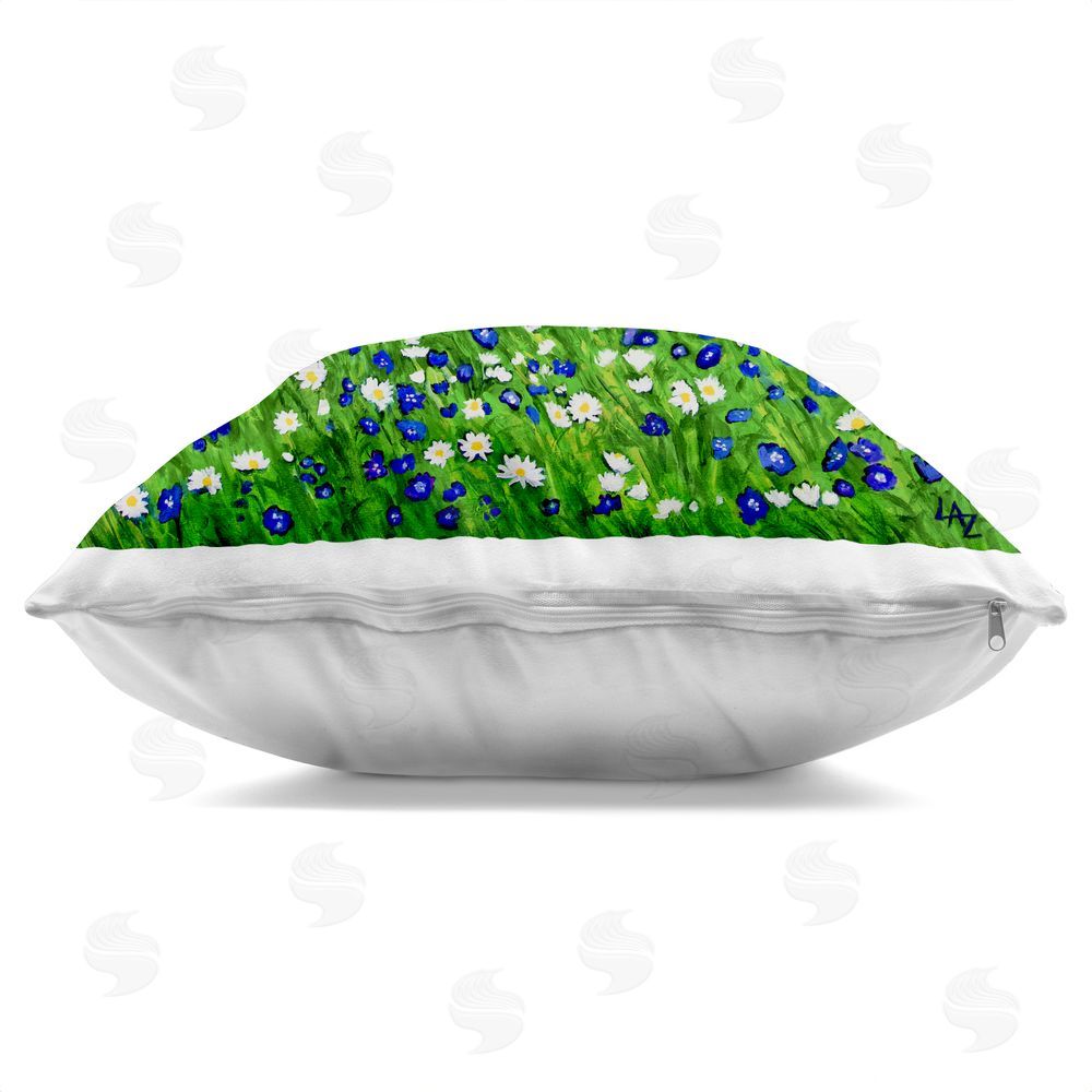 Lee Ann Zirbes Summer Wind by Sea Indoor Plush Polyester Square Throw Pillow Zipper Detail