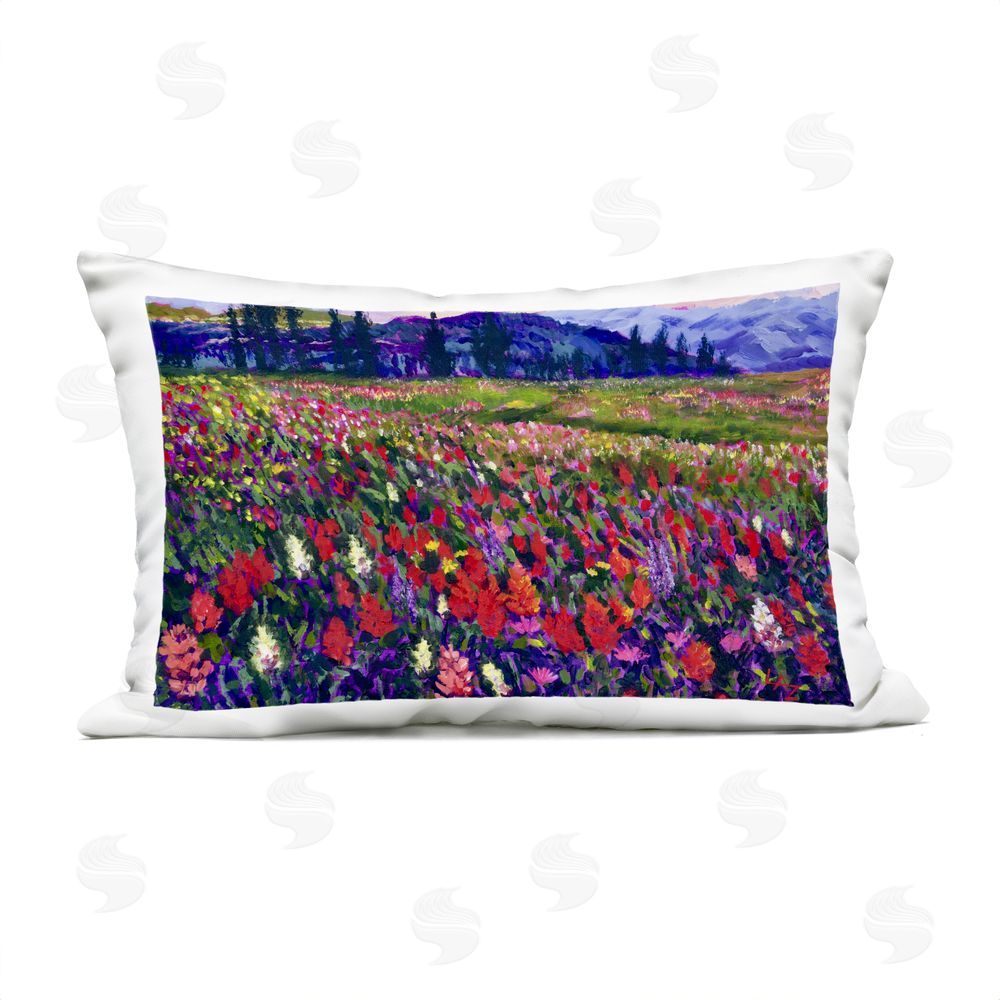Lee Ann Zirbes Roadside Rhythm Meadow Outdoor Rectugular Printed Throw Pillow