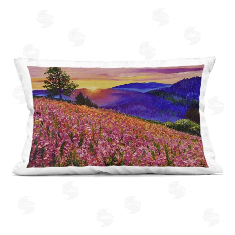 Lee Ann Zirbes Golden Moment Hillside View Rectugular Printed Throw Pillow