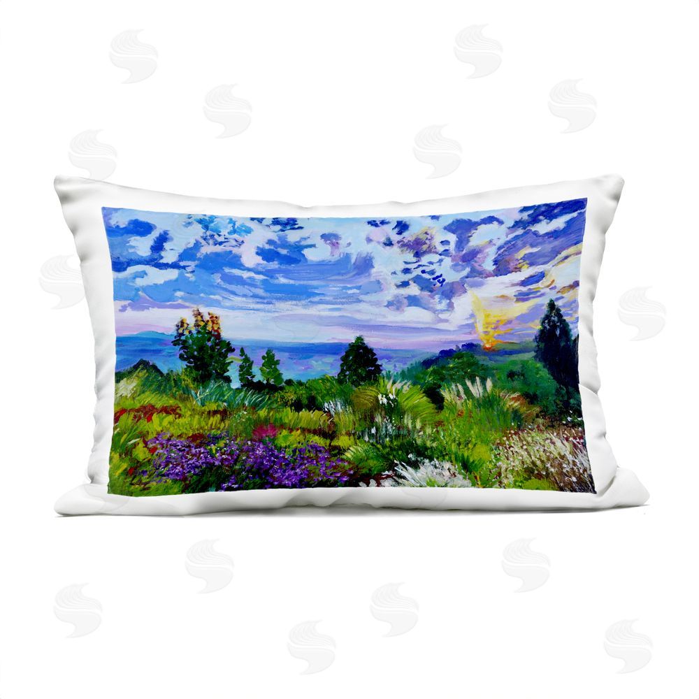 Lee Ann Zirbes Distinctive Nature Landscape Outdoor Rectugular Printed Throw Pillow