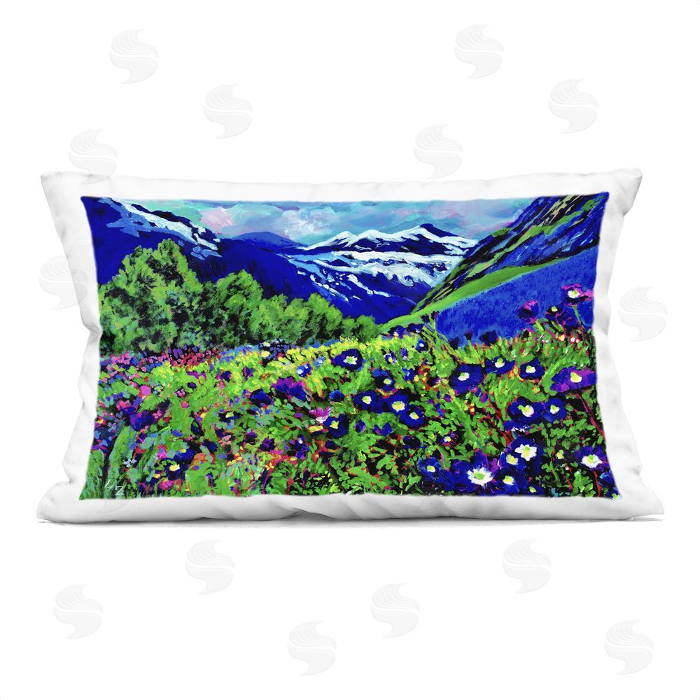 Lee Ann Zirbes Memory Mountain Valley Rectugular Printed Throw Pillow