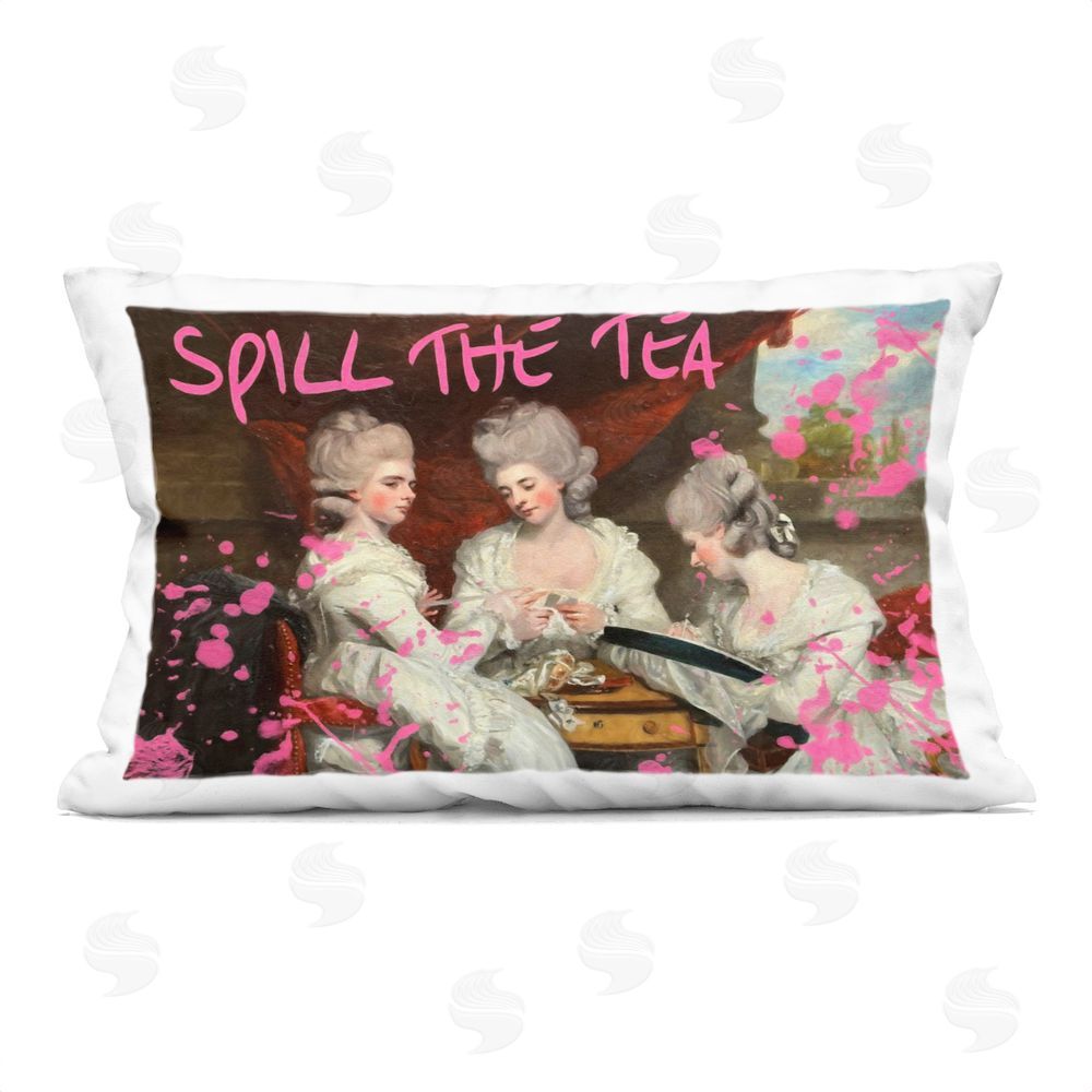 Grotto Studios Spill The Tea Iconic Ladies Printed Throw Pillow