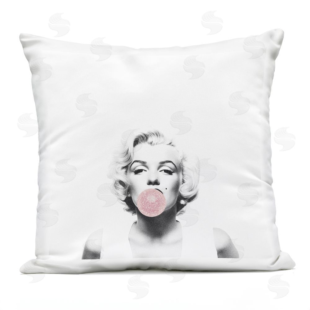 Svetlana Aleynikova Pink Retro Iconic Portrait Outdoor Quick-Dry Polyester Square Throw Pillow
