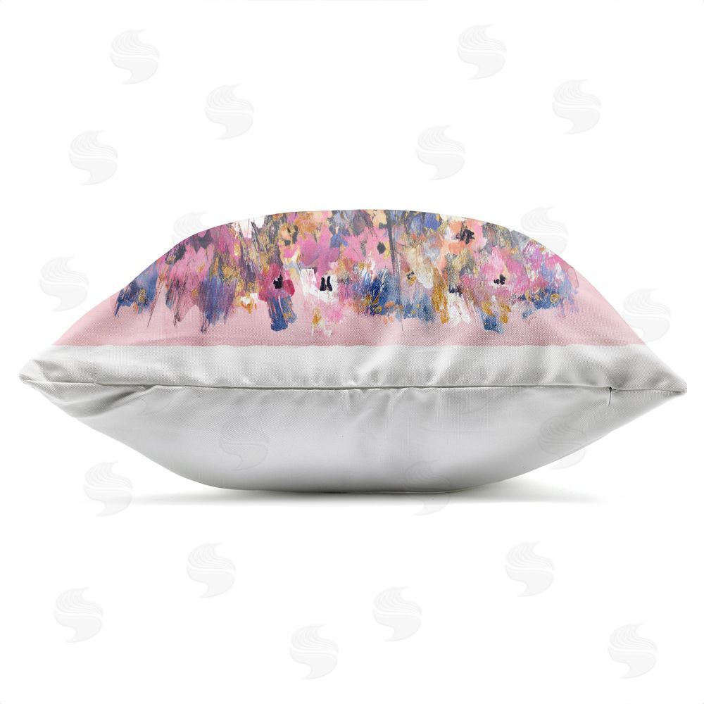 Svetlana Aleynikova Floral Reverie Gown Outdoor Quick-Dry Polyester Square Throw Pillow Zipper Detail