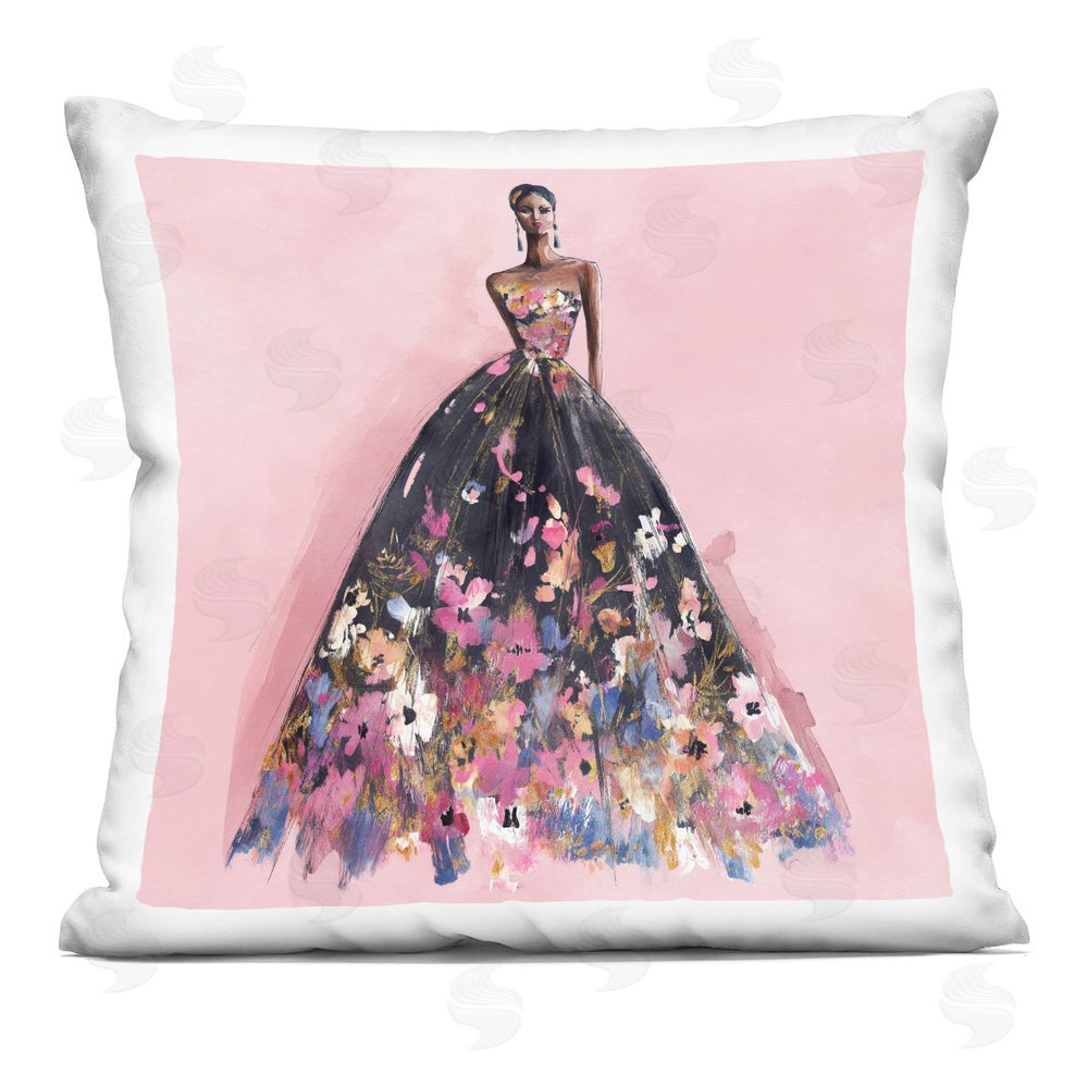 Svetlana Aleynikova Floral Reverie Gown Indoor Plush Polyester Square Throw Pillow