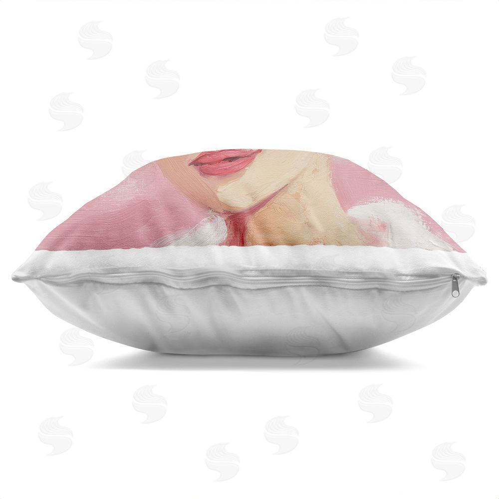 Svetlana Aleynikova Morning Glamour Hair Curlers Indoor Plush Polyester Square Throw Pillow Zipper Detail