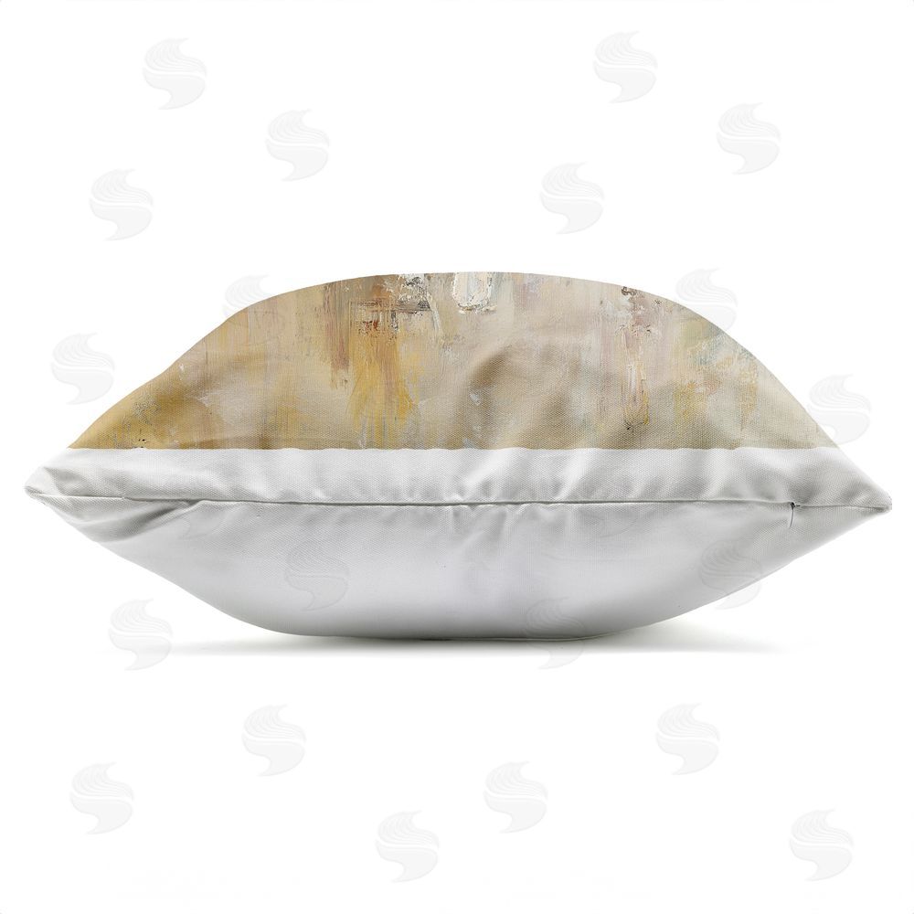 Svetlana Aleynikova Gilded Glow Vintage Chandelier Outdoor Quick-Dry Polyester Square Throw Pillow Zipper Detail