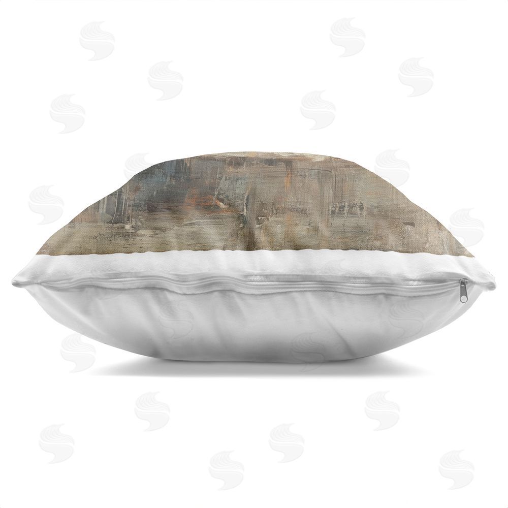Svetlana Aleynikova Fawn Retreat on Cozy Couch Indoor Plush Polyester Square Throw Pillow Zipper Detail