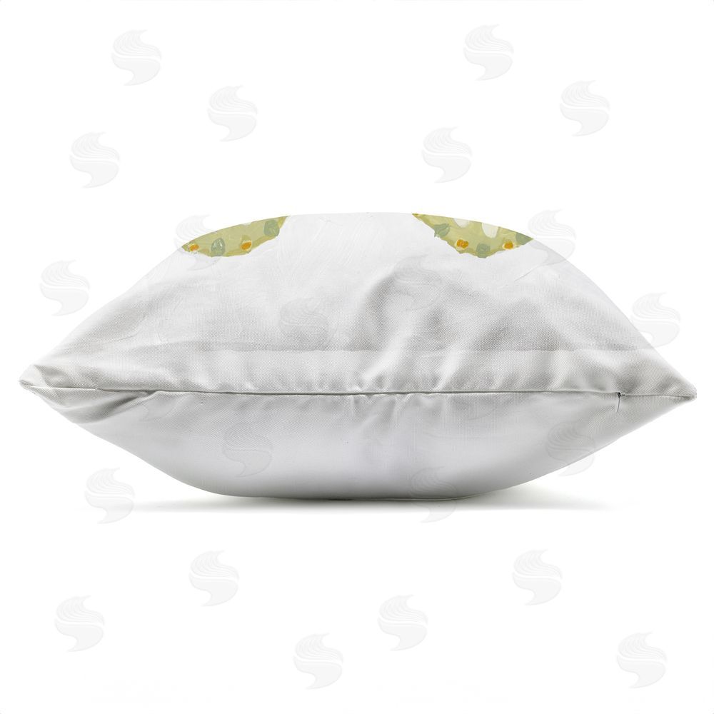 Lanie Loreth Inspired By An Olive Butterfly Outdoor Quick-Dry Polyester Square Throw Pillow Zipper Detail