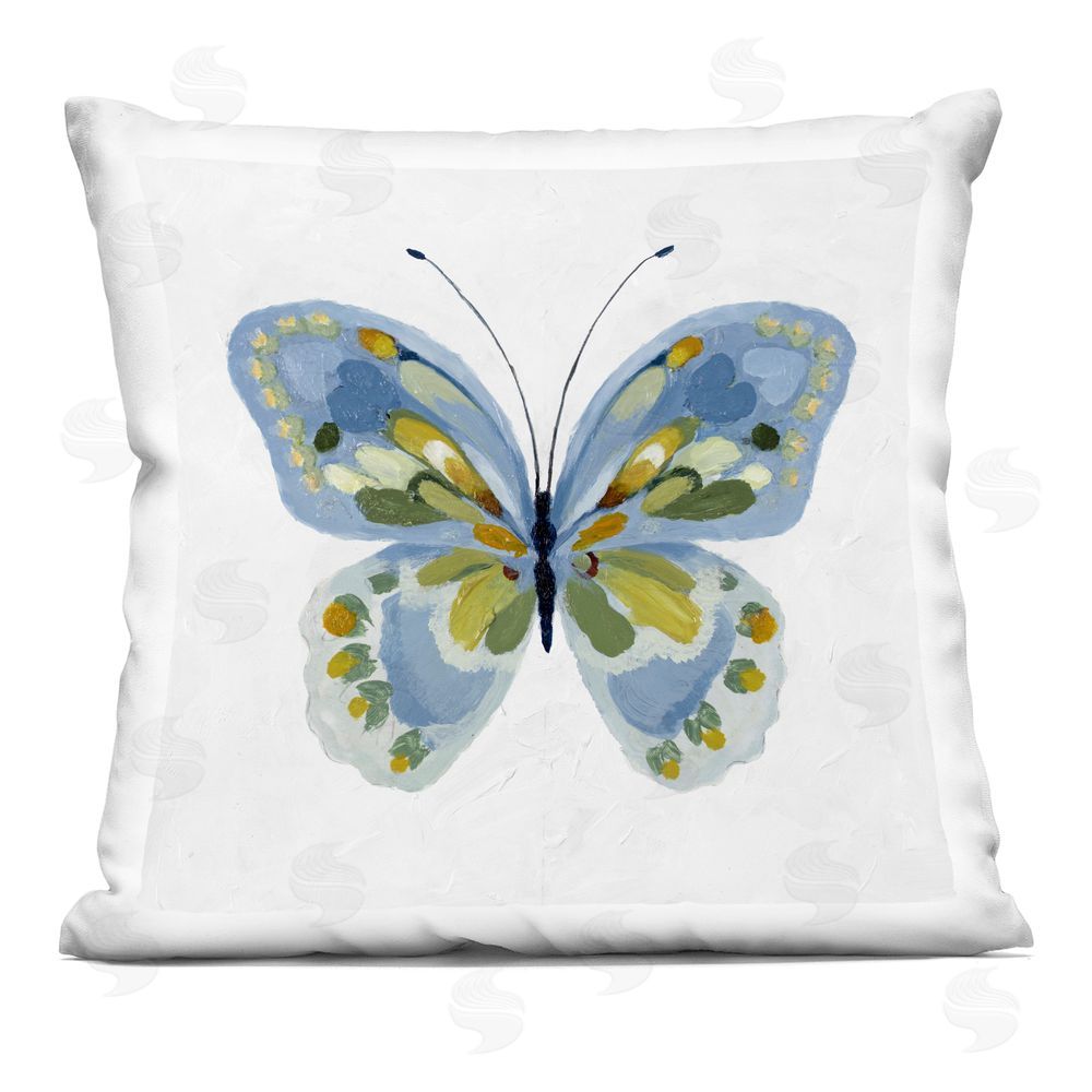 Lanie Loreth Inspired By A Butterfly Indoor Plush Polyester Square Throw Pillow
