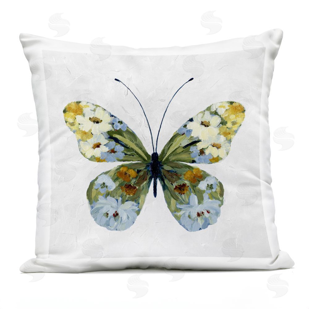 Lanie Loreth Garden Fresh Butterfly Outdoor Quick-Dry Polyester Square Throw Pillow