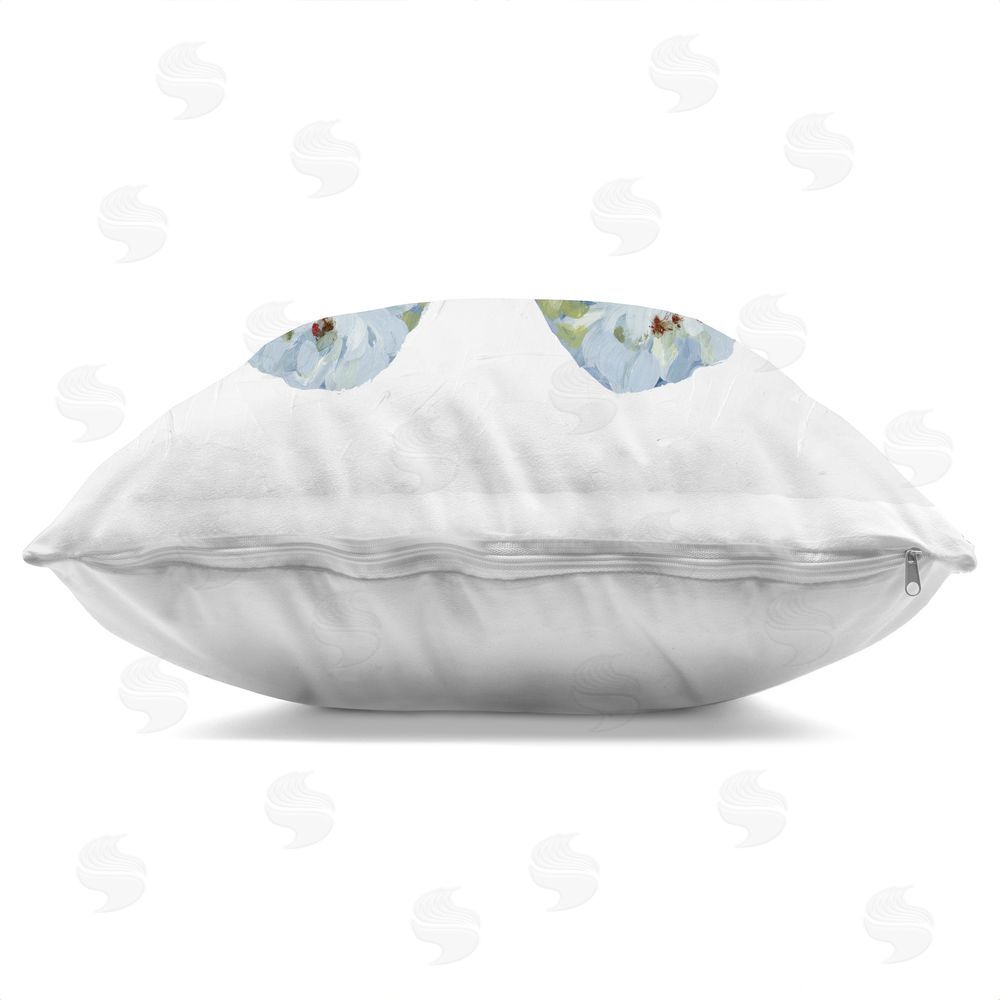 Lanie Loreth Garden Fresh Butterfly Indoor Plush Polyester Square Throw Pillow Zipper Detail