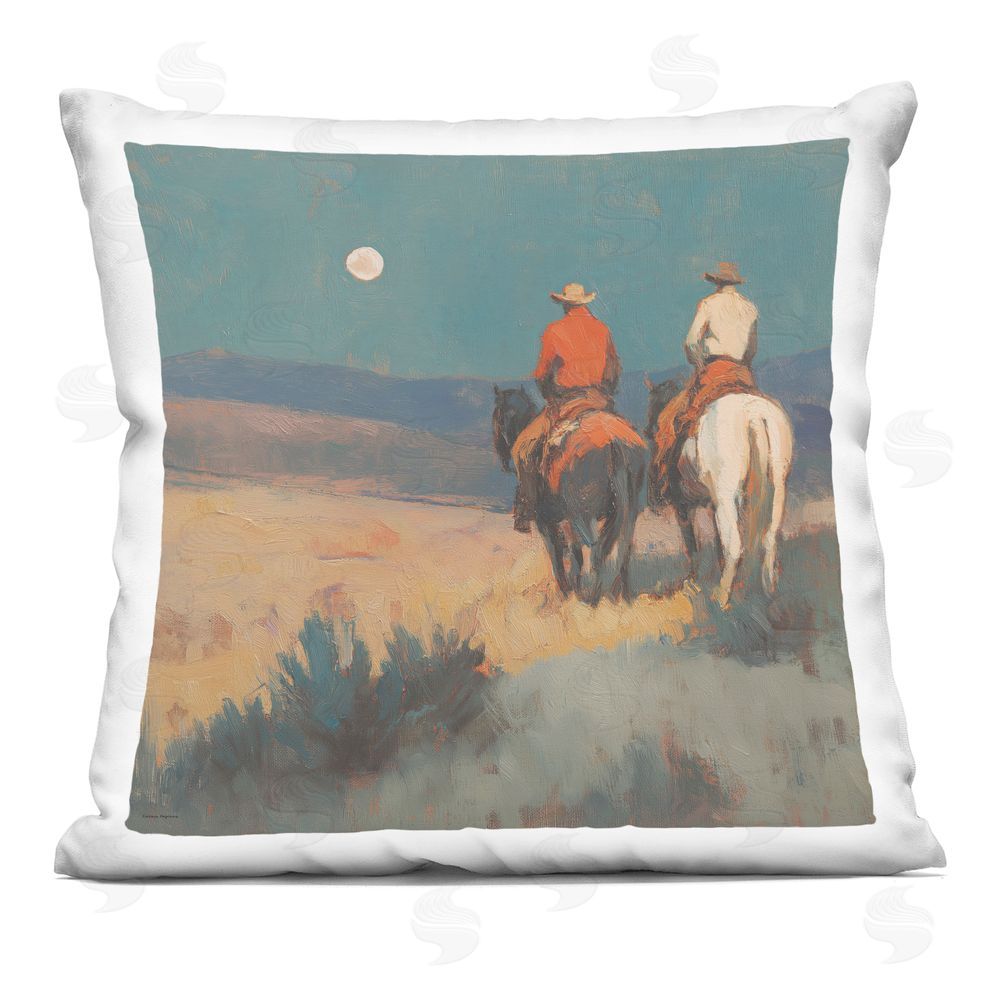 Svetlana Aleynikova Partners In The West Indoor Plush Polyester Square Throw Pillow