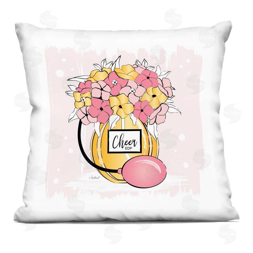 Martina Pavlova Cheer Perfume Floral Bouquet Indoor Plush Polyester Square Throw Pillow