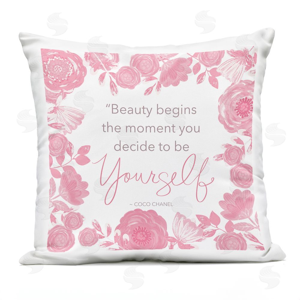 Annie LaPoint Be Yourself Famous Phrase Outdoor Quick-Dry Polyester Square Throw Pillow
