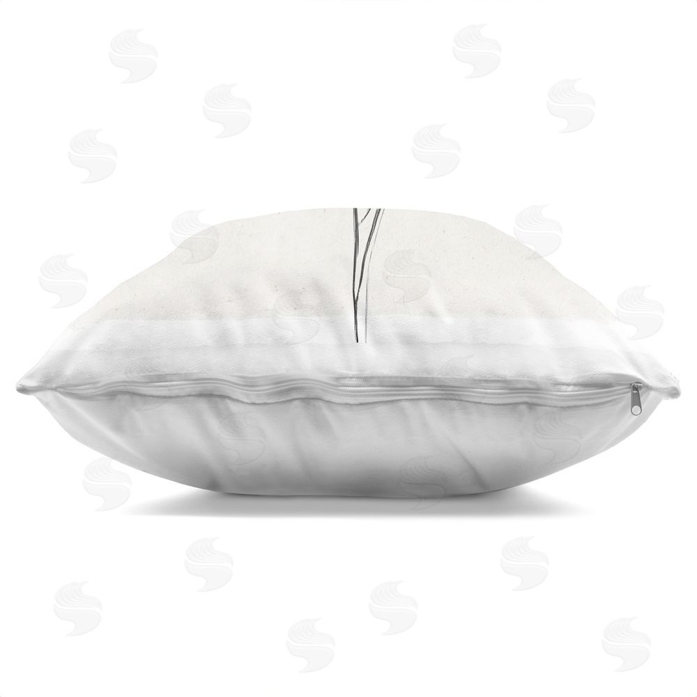 Annabelle Hall Muted Pleasures Reclaimed Bundle Indoor Plush Polyester Square Throw Pillow Zipper Detail